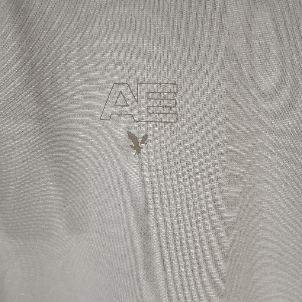 American Eagle Outfitters Men's Light Blue Hoodie with Subtle Logo - Picture 2 of 10